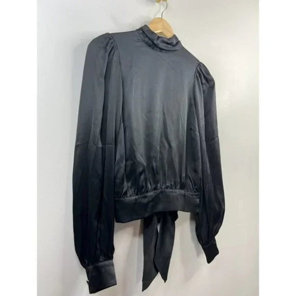 Cami NYC Valencia Long Sleeve Tie Open Back Women's Blouse Black Size: XXS NWOT - Picture 3 of 9